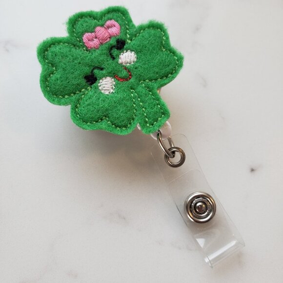 St Patrick's Day Badge Reels - Teacher Badge Reel - Retractable ID Badge Clips - Picture 4 of 5